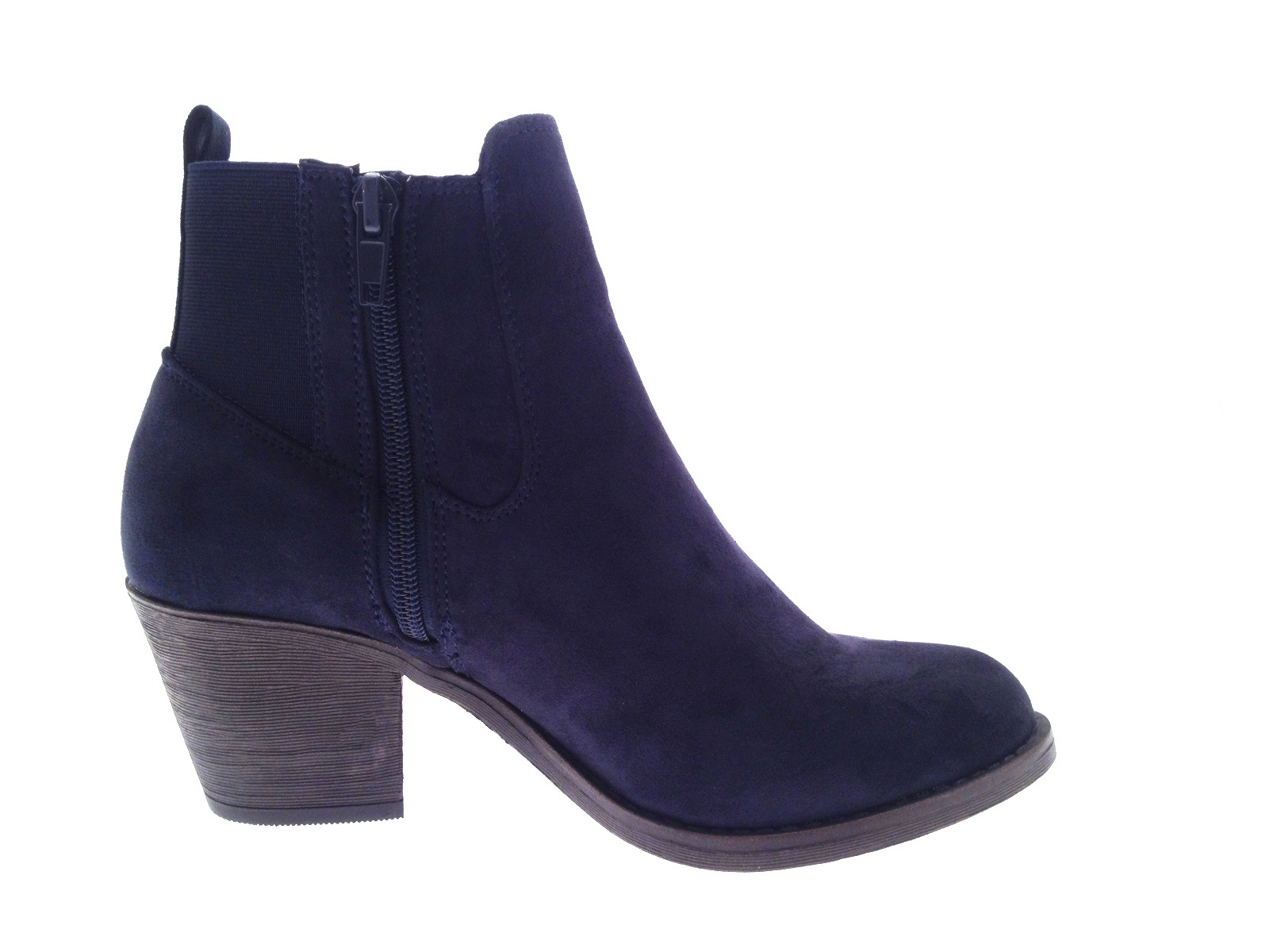 suede block heel chelsea boot
